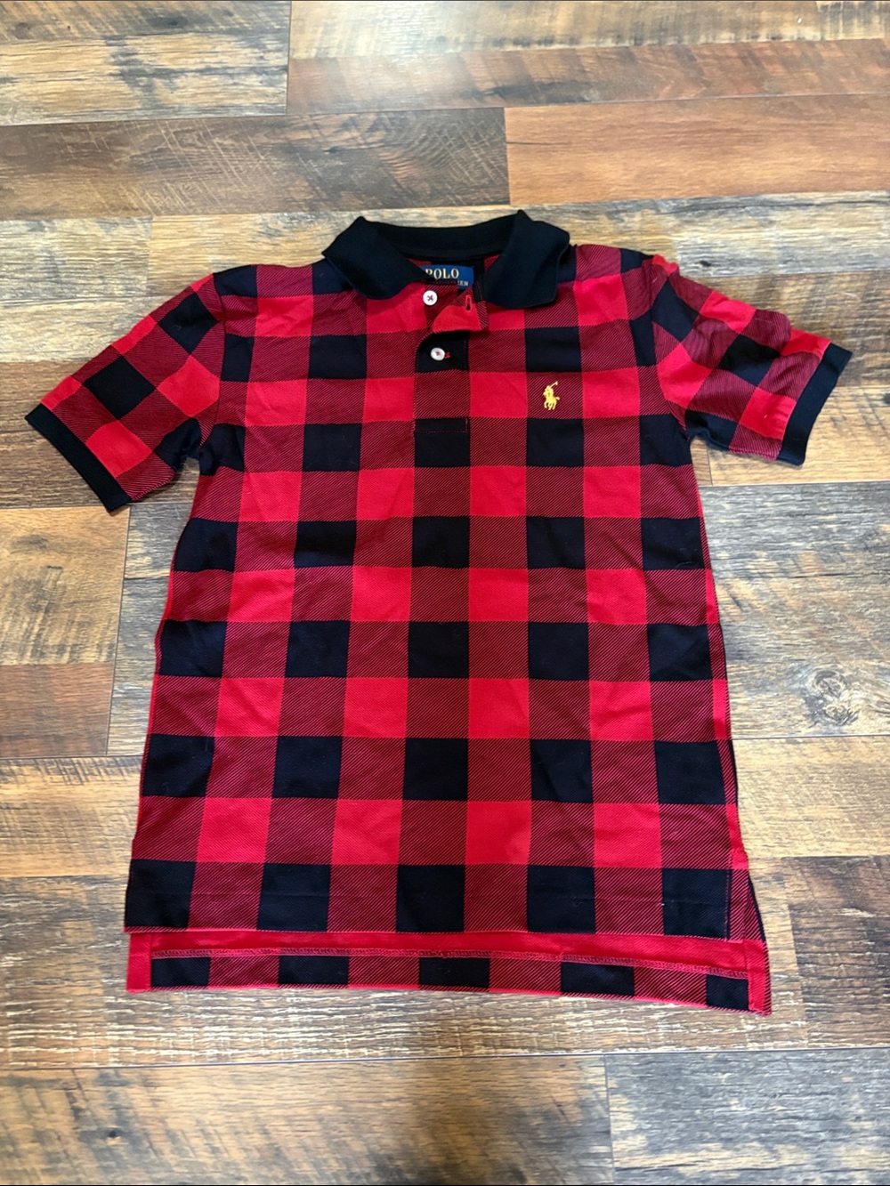 Polo by Ralph Lauren Boys' Red & Black Buffalo Plaid Polo Shirt